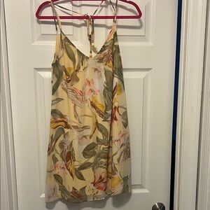 White House Black Market Floral Dress - Yellow and Green